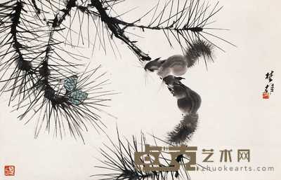 方楚雄 松鼠 立轴 44×68cm